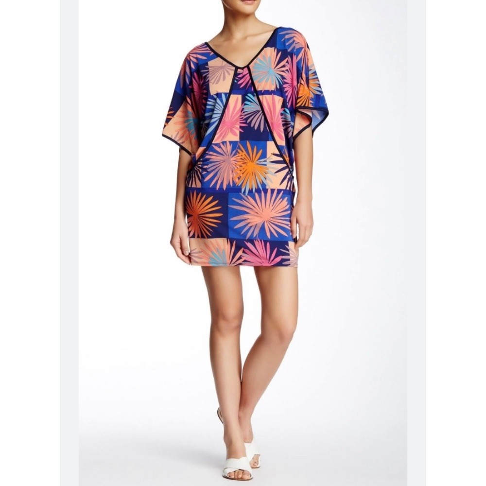 Trina Turk Edith Kimono‎ Sleeve Printed Dress Multi